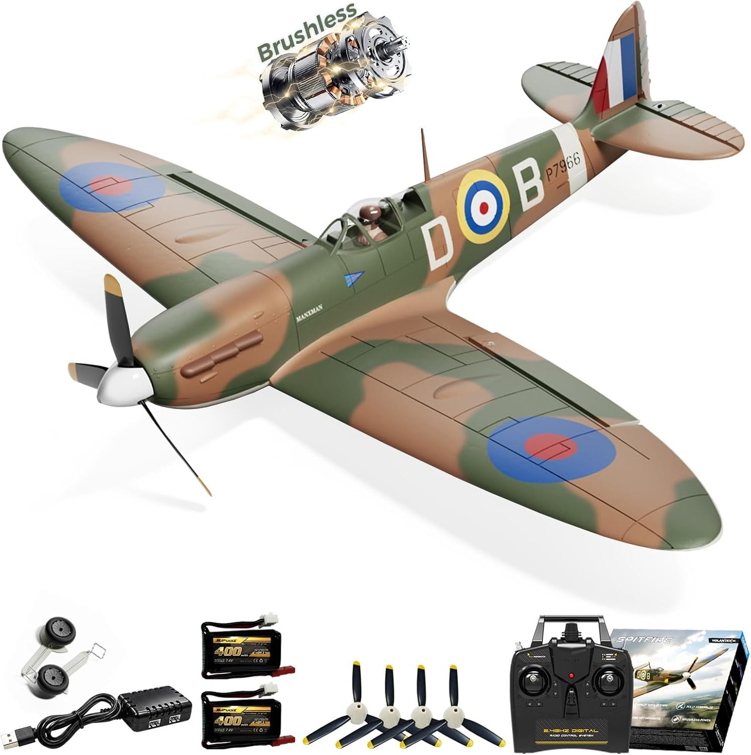 Rc Planes Horizon Hobby - Brushless RC Plane VOLANTEXR Spitfire 500mm